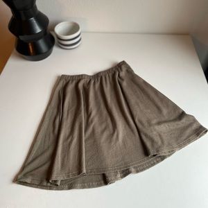 Olive Green / Brown ‘skater’ skirt
